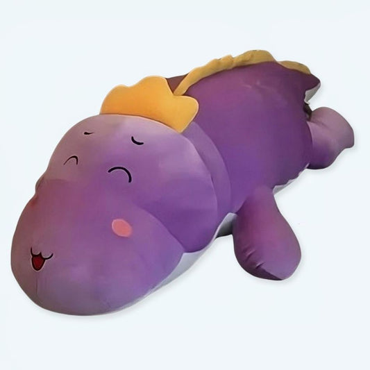 Peluche dinosaure doux câlin violet enfant fantastique