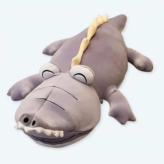 Peluche dinosaure violet magique pour enfant doux et câlin