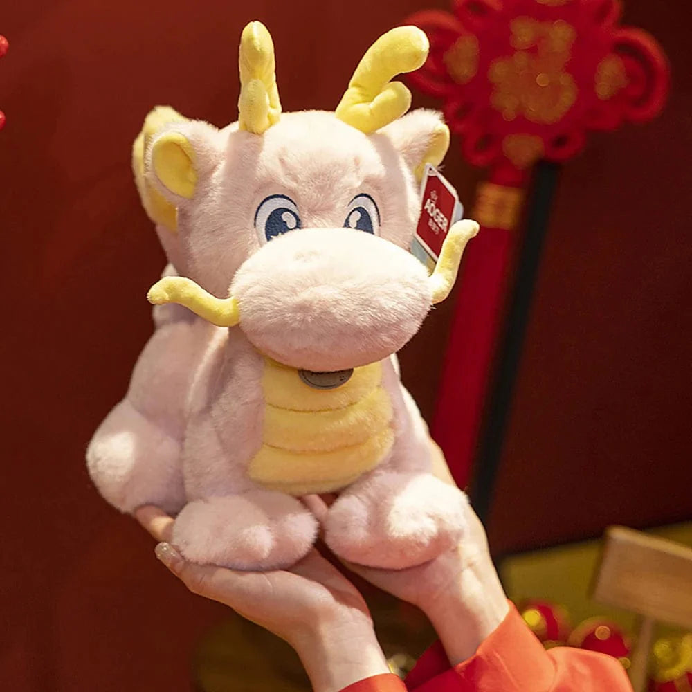 Peluche Dragon Chinois à Cornes Rose: une touche de magie.