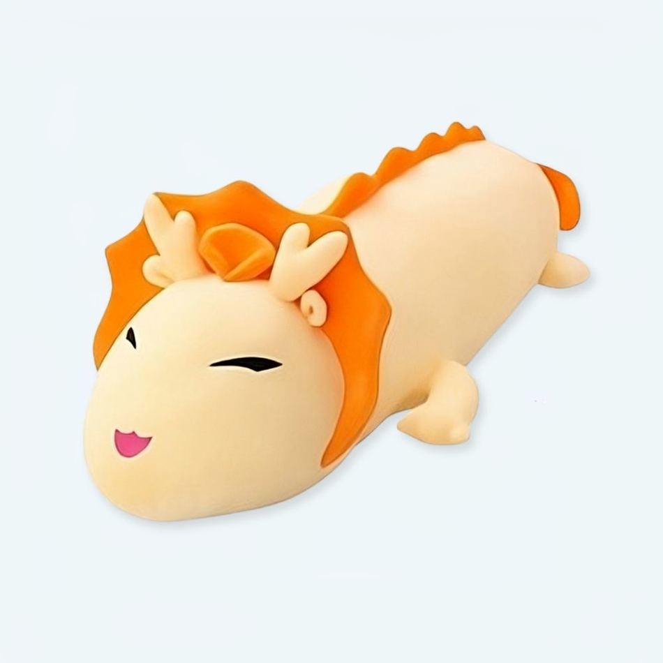 Peluche Dragon de Feu en Velours Rouge