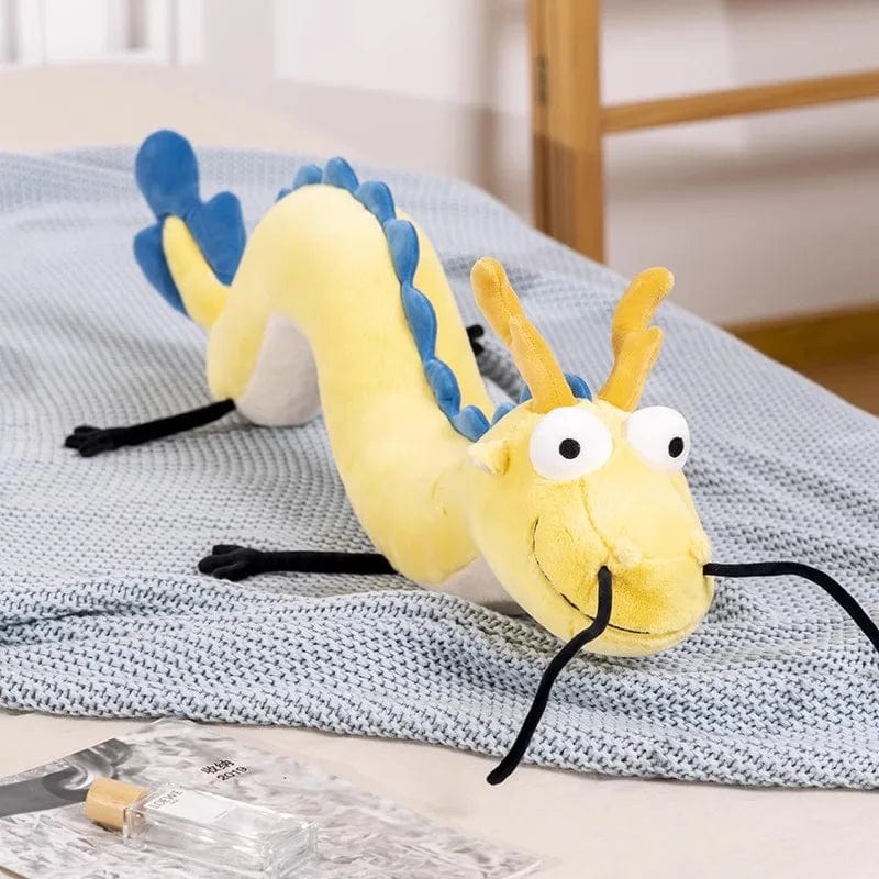 Peluche Dragon Jaune Chinois Premium