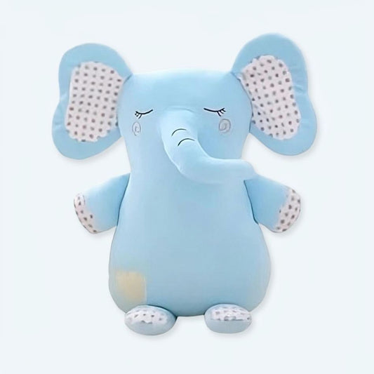 Peluche éléphant câlin bleu tendre pour enfant