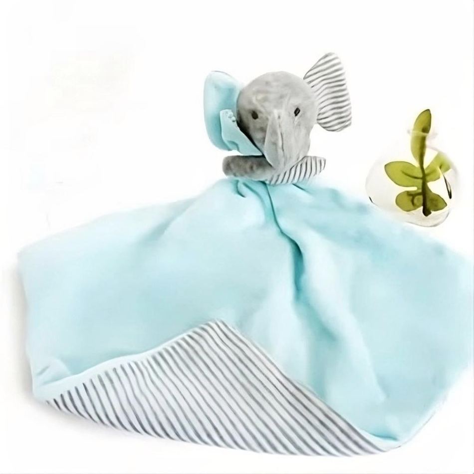 Peluche éléphant bleu câlin pour enfant doux