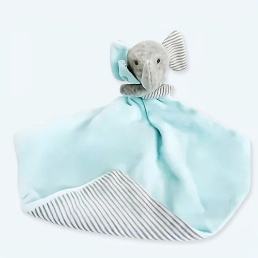 Peluche éléphant bleu câlin pour enfant doux
