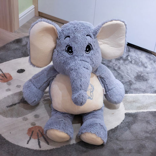 Peluche éléphant géant gris ultra doux pour chambre d'enfant
