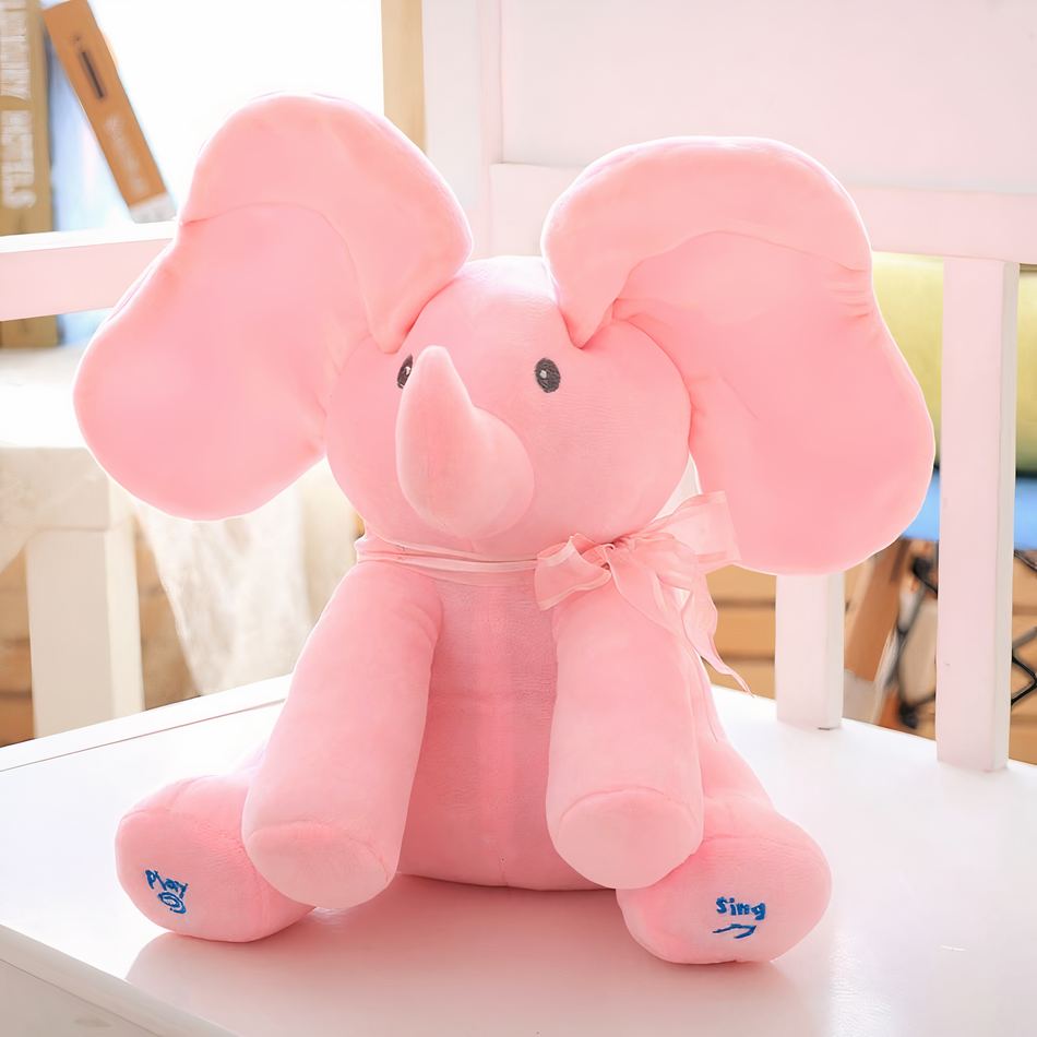 Peluche éléphant interactif doux pour éveiller l'enfant
