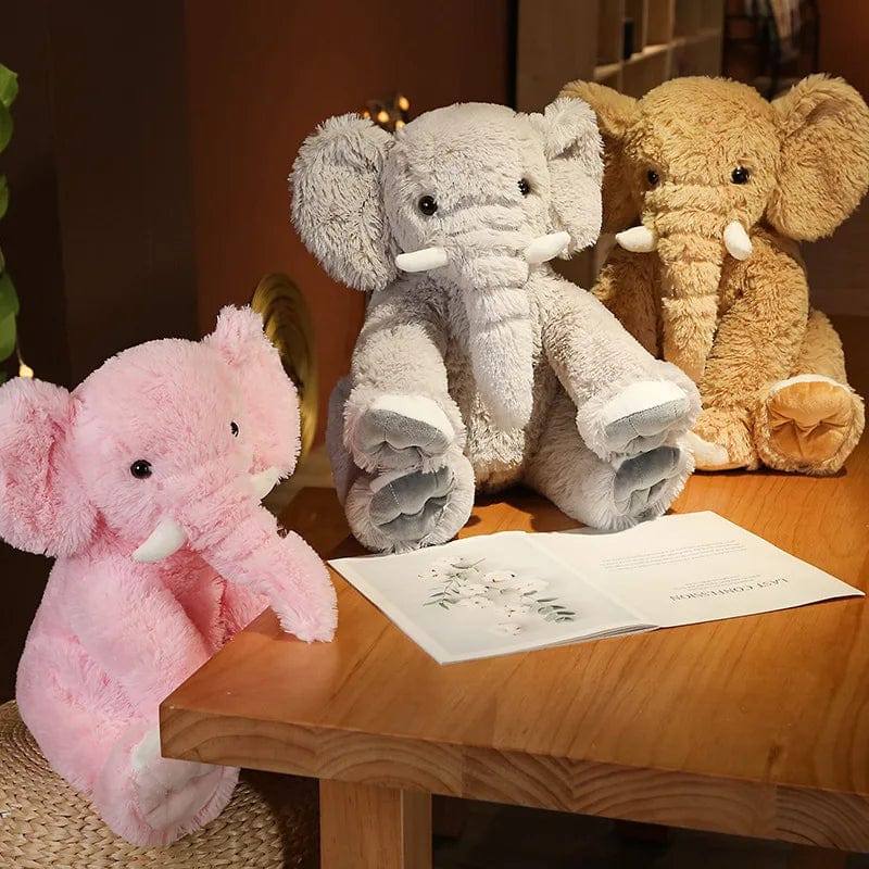 Peluche éléphant poilu - Défenses miniatures