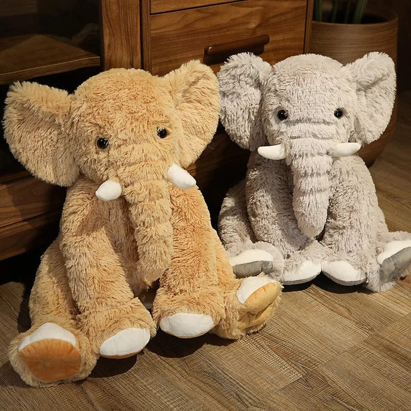 Peluche éléphant poilu - Défenses miniatures