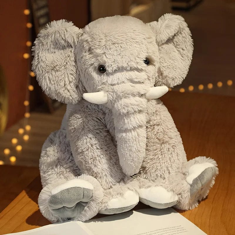 Peluche éléphant poilu - Défenses miniatures