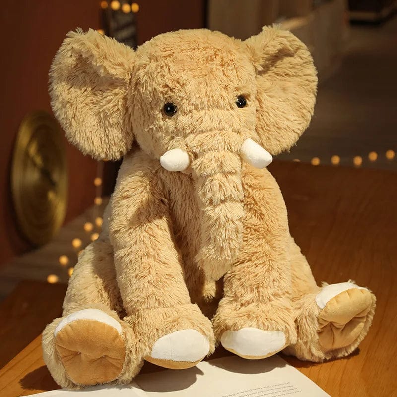 Peluche éléphant poilu - Défenses miniatures