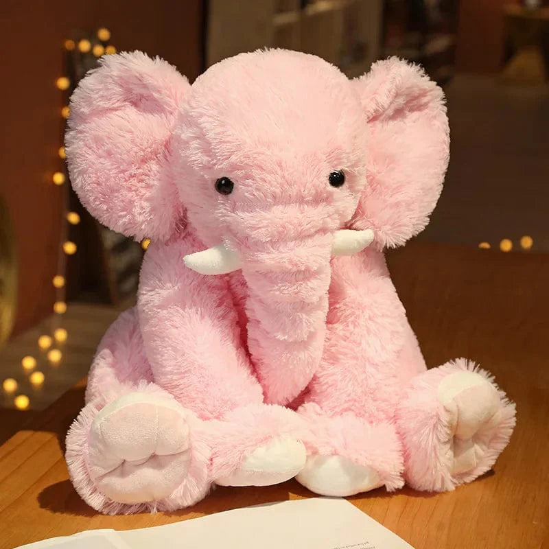 Peluche éléphant poilu - Défenses miniatures
