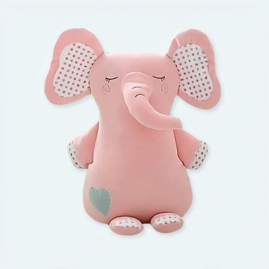 Peluche éléphant rose douce et moelleuse pour chambre d'enfant