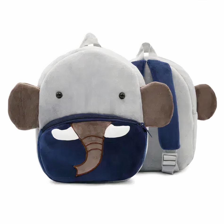 Peluche éléphant sac à dos moelleux enfant câlin voyage