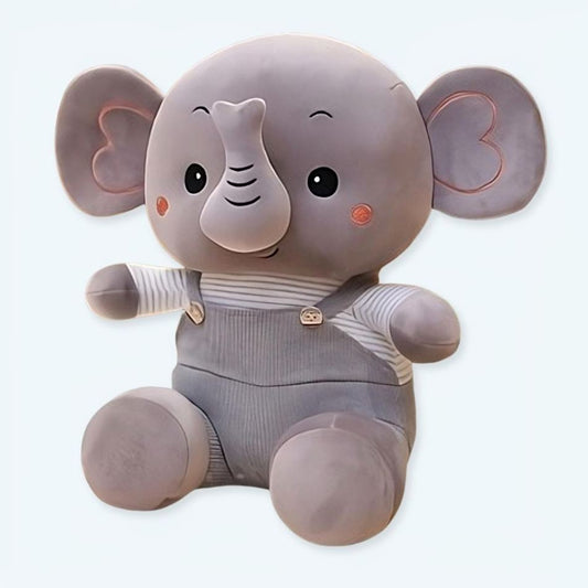 Peluche éléphant en salopette colorée pour enfants douce idée cadeau