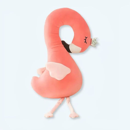 Peluche Flamant Rose Oreiller Doux pour Chambre d'Enfant