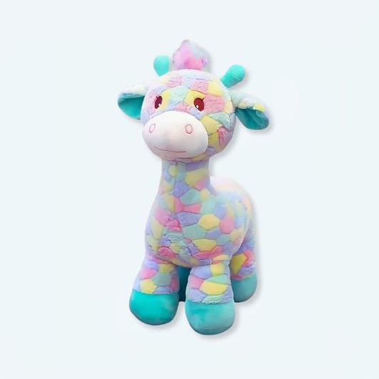 Peluche girafe arc-en-ciel pour une chambre d'enfant colorée