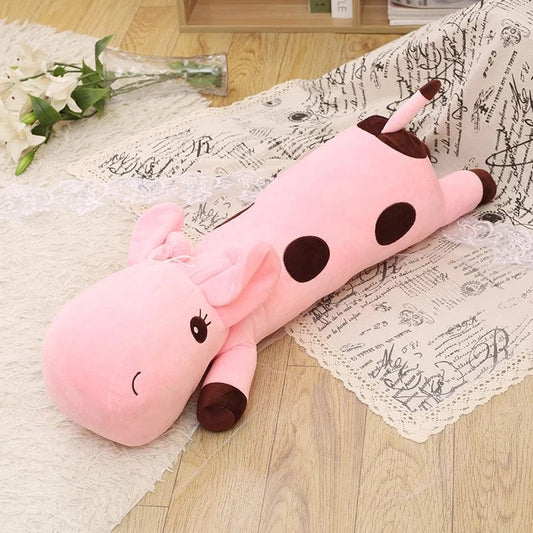 Peluche girafe géante rose tendance