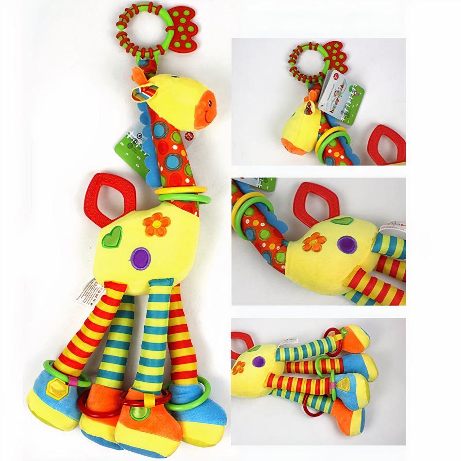 Peluche Girafe Hochet Doux pour Enfant - Éveil dans la Jungle