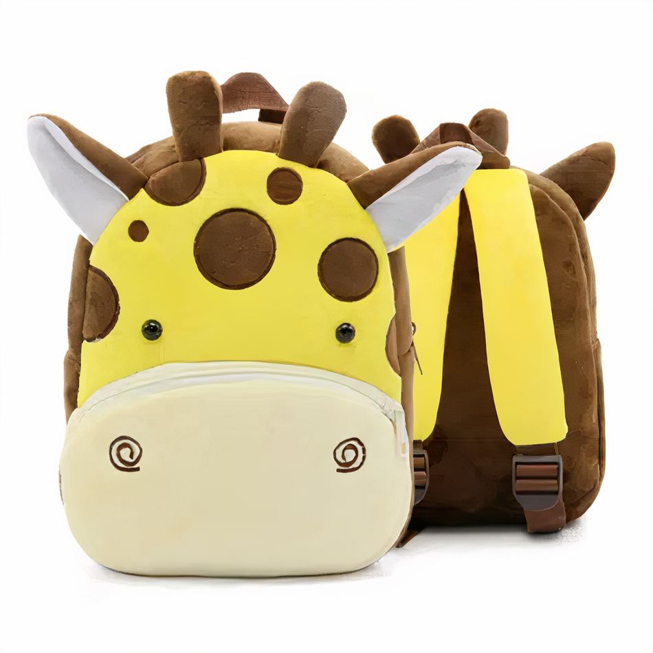 Peluche girafe sac à dos pour enfant - Jungle Fun