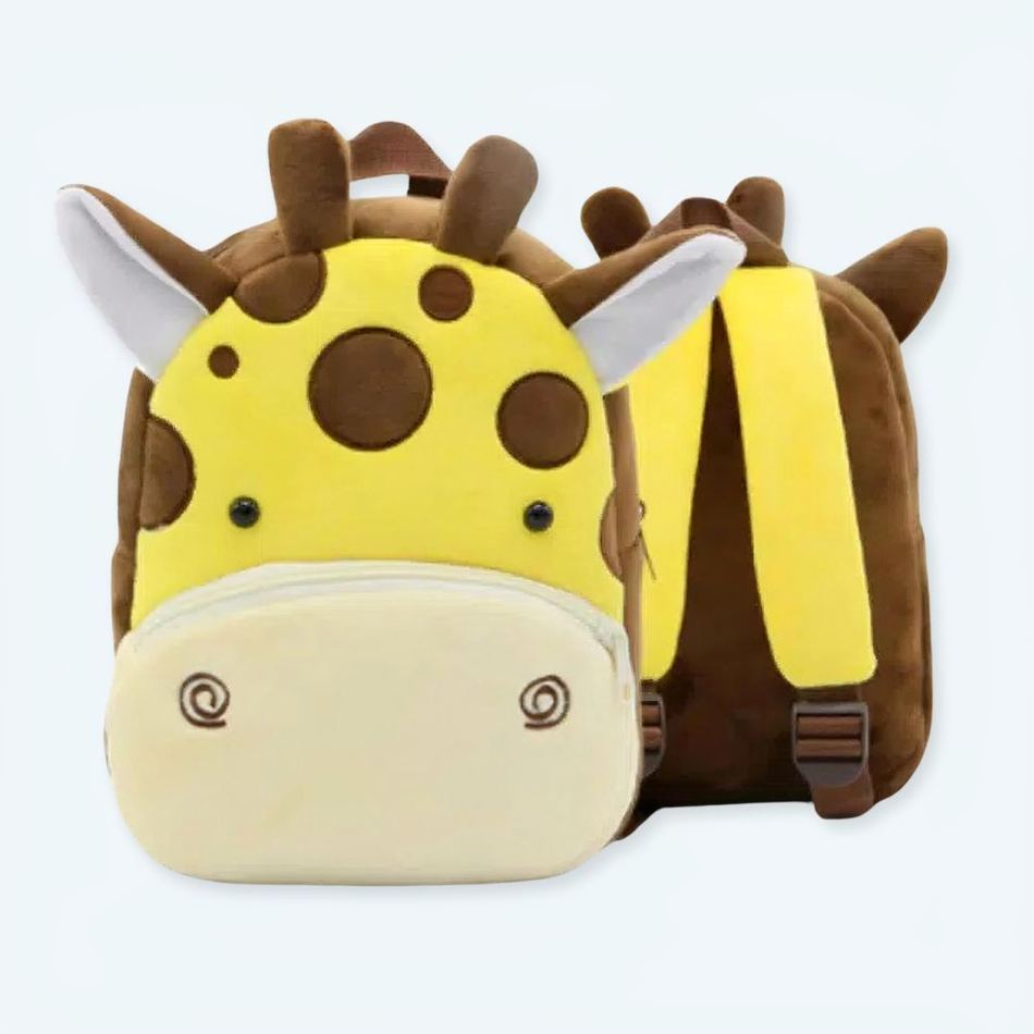 Peluche girafe sac à dos pour enfant - Jungle Fun