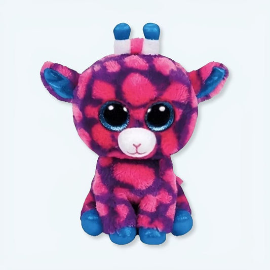 Peluche girafe TY rose bleu pour une chambre d'enfant douce