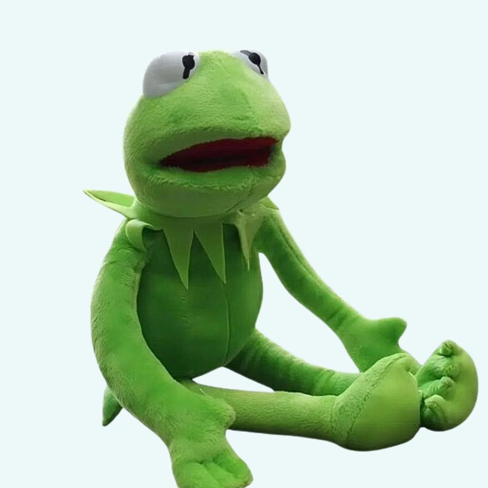 Peluche grenouille Kermit verte douce pour câliner