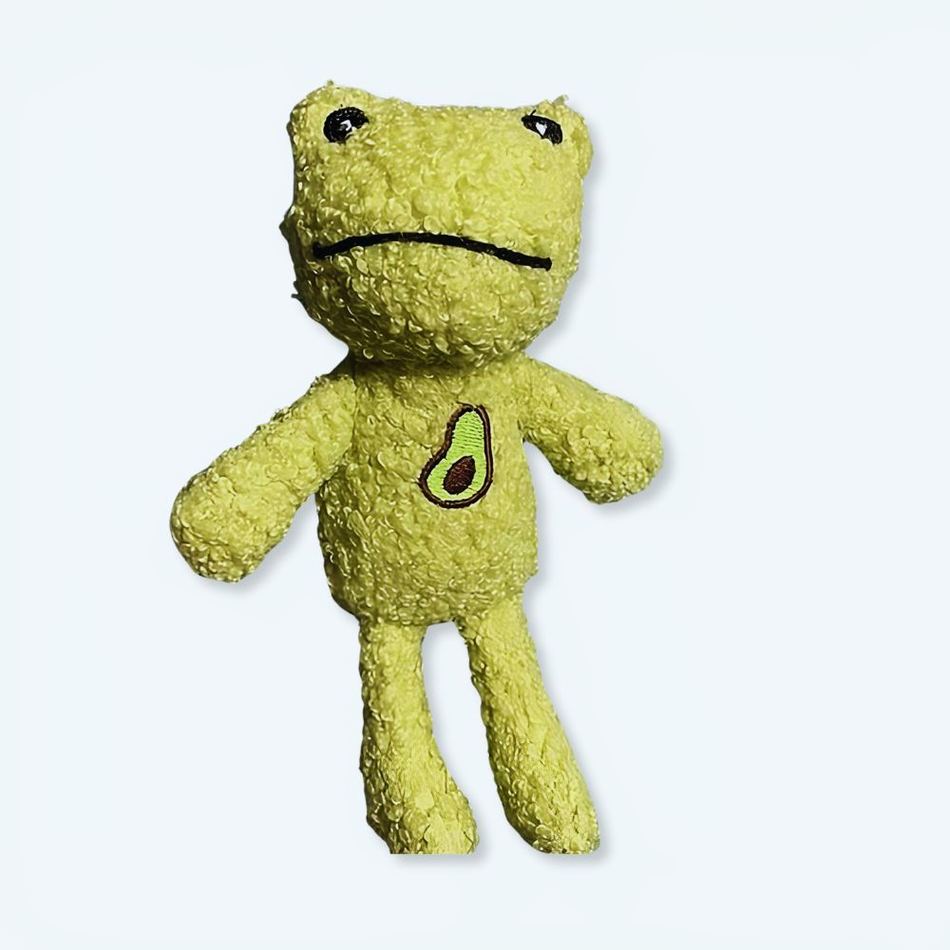 Peluche grenouille verte avocat douce et câline pour enfant
