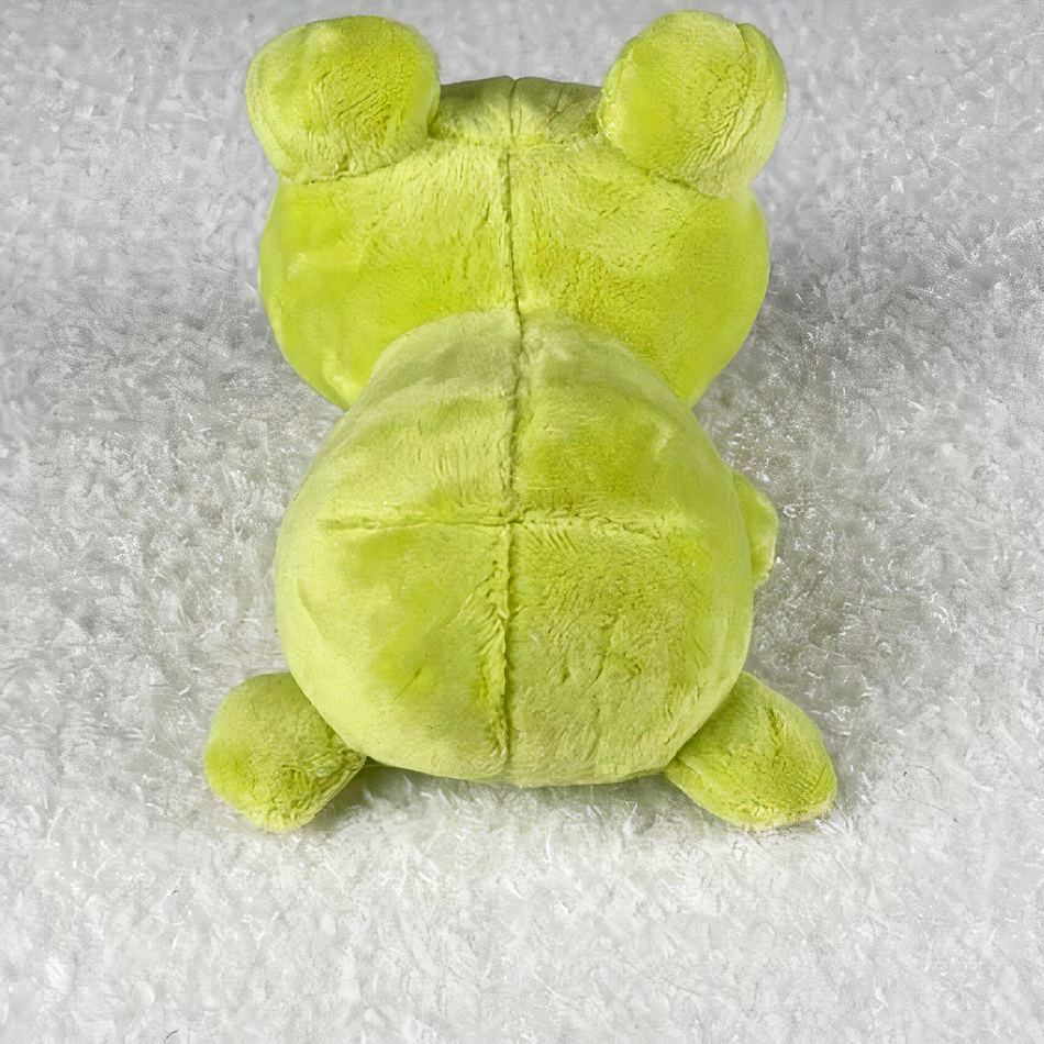 Peluche grenouille verte - Douce, câline et ludique