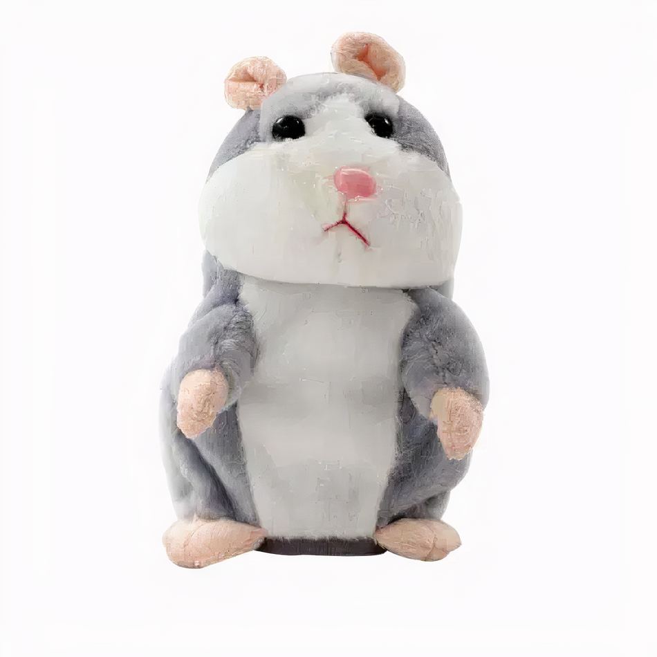 Peluche Hamster gris interactif et doux pour enfant