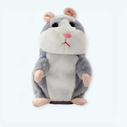 Peluche Hamster gris interactif et doux pour enfant 