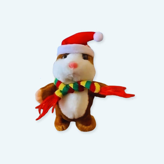 Peluche Hamster de Noël Interactif Doux Festif Câlin