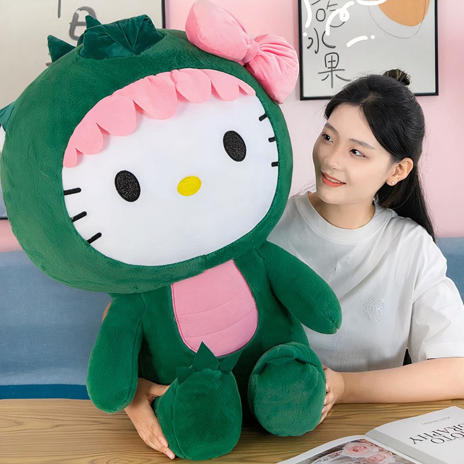 Peluche Hello Kitty dinosaure : le compagnon doux parfait pour les enfants