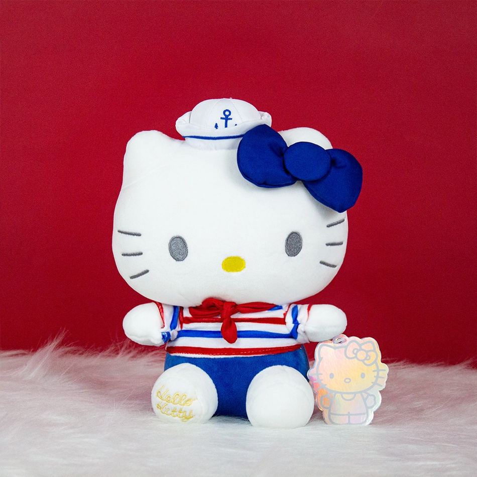 Peluche Hello Kitty Marin en Coton Doux pour Enfant Câlin