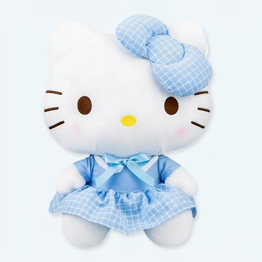 Peluche Hello Kitty - Uniforme Rose Bleu Kawaii - Pour Enfant Câlin