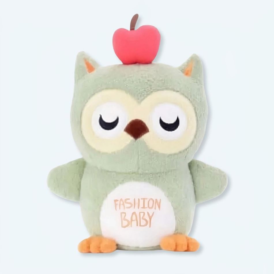 Peluche hibou gris : douceur nocturne pour une chambre chaleureuse