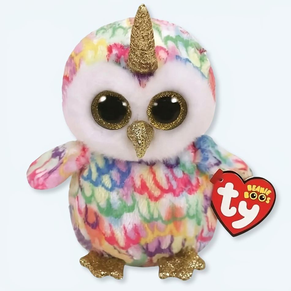 Peluche hibou pastel doux pour une chambre d'enfant colorée