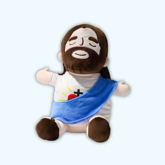 Peluche Jésus Premium en tissu doux pour des nuits apaisantes