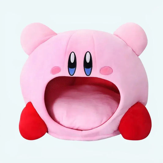 Peluche Kirby bouche ouverte pour une chambre d'enfant pleine de douceur