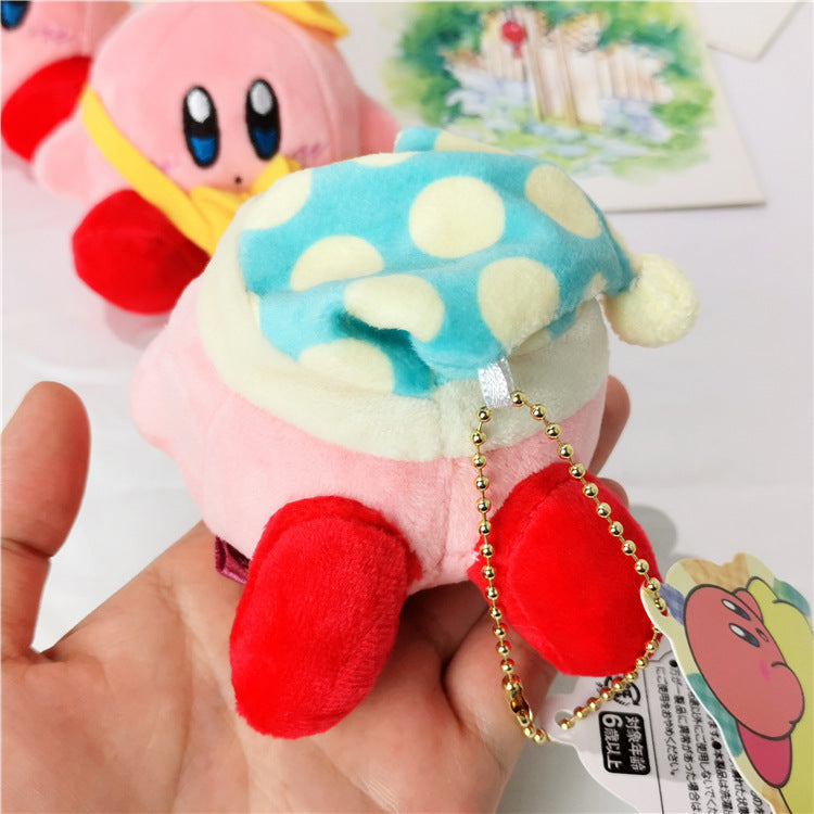 Peluche Kirby - Douce bonnet de nuit bleu pour enfant câlin