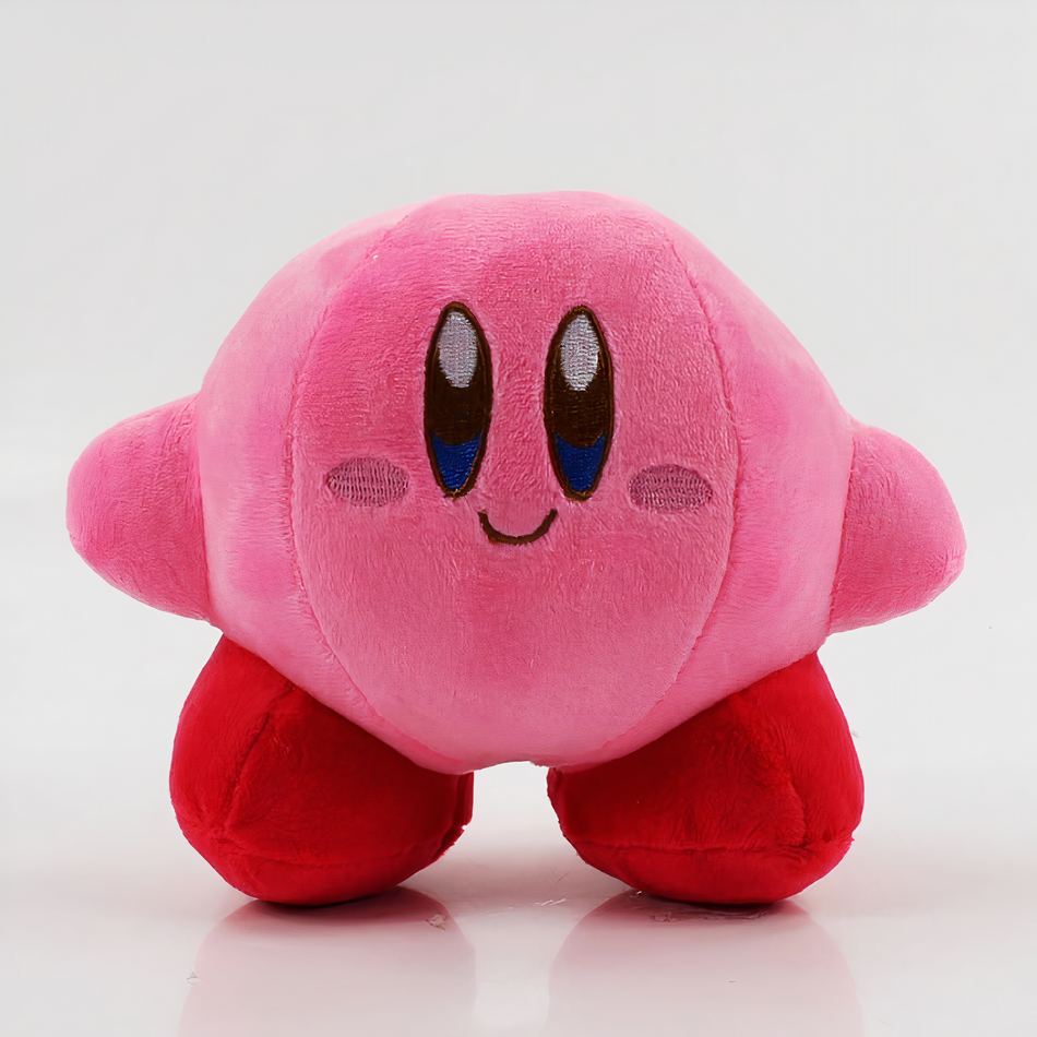 Peluche Kirby Sourire Joyeux - Rose et Bleu Doux pour Enfant