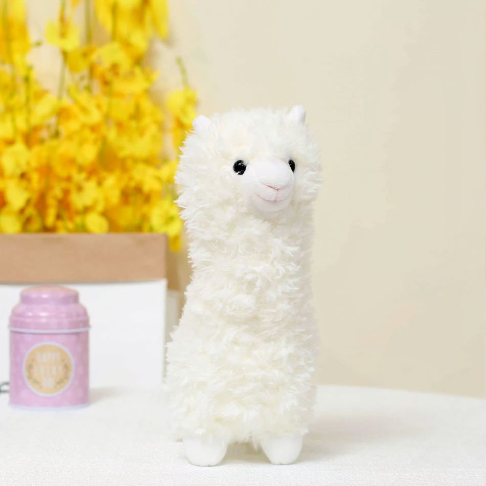 Peluche Lama Alpaga Blanc - Idéale pour une Chambre d'Enfant