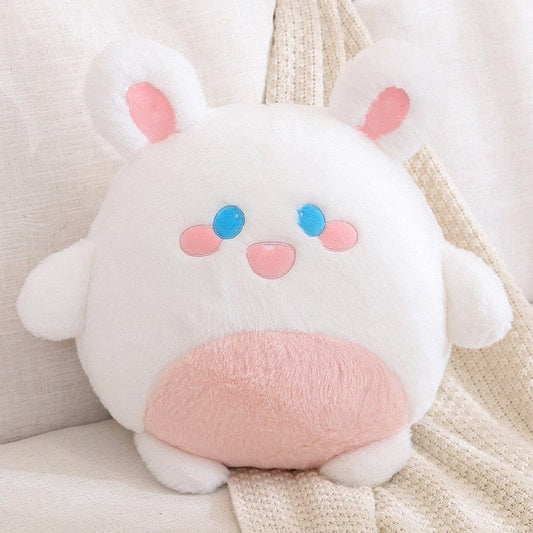 Peluche tendance Lapin Blanc et Rose