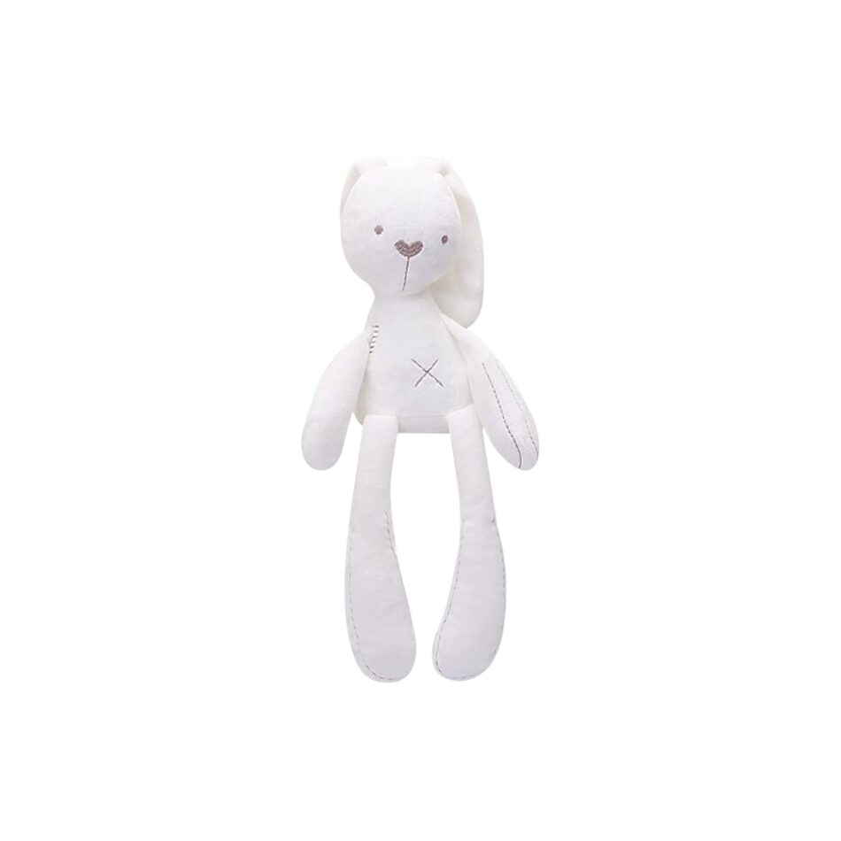 Peluche lapin blanc rose - Câlin Doux - Enfant Déco Chambre