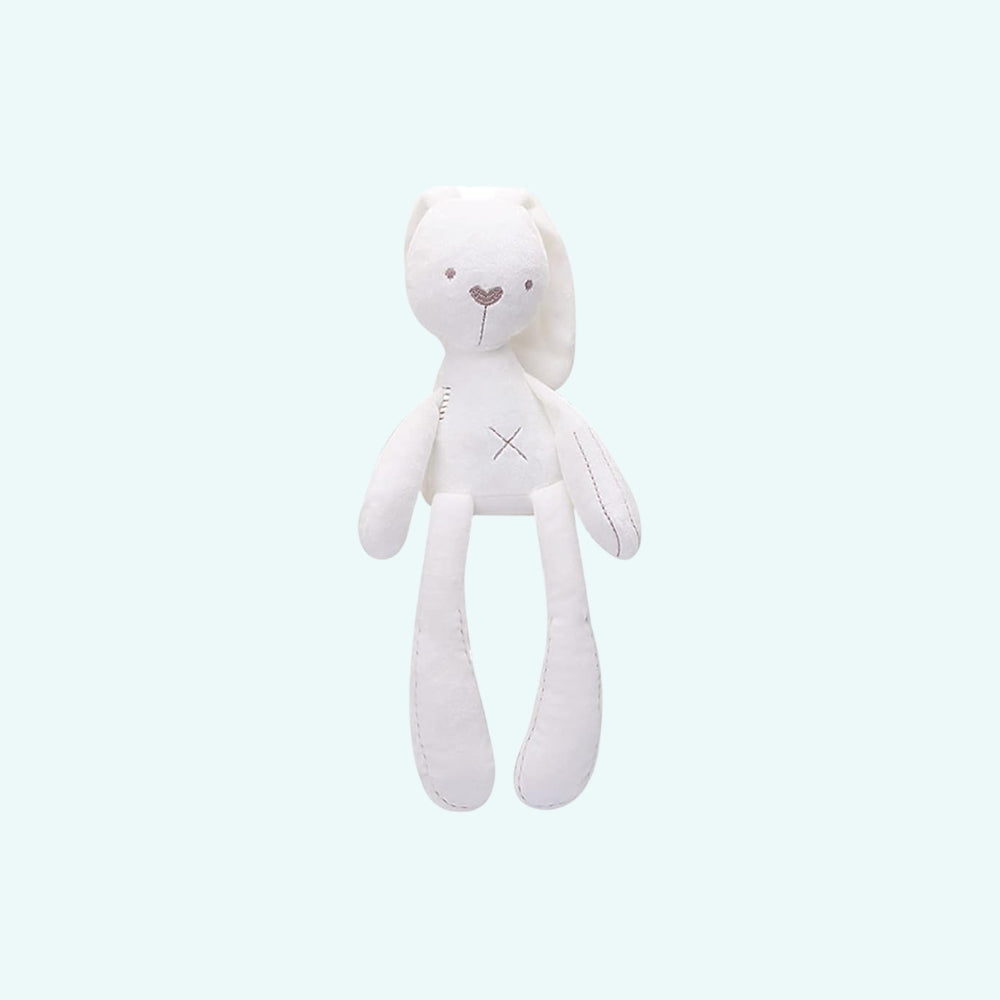 Peluche lapin blanc rose - Câlin Doux - Enfant Déco Chambre