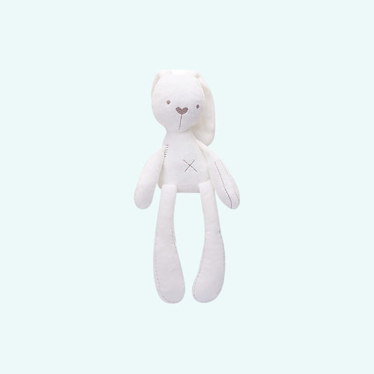 Peluche lapin blanc rose - Câlin Doux - Enfant Déco Chambre
