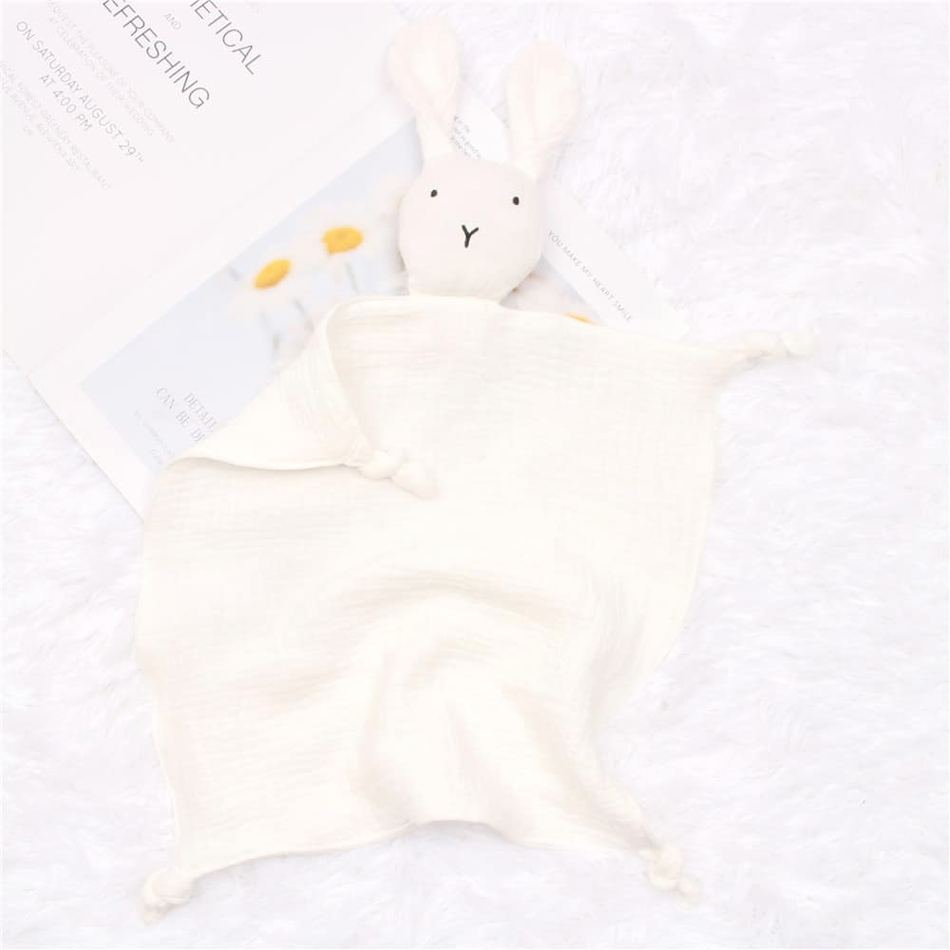 Peluche Lapin Câlin en Coton Mousseline Doux pour Enfant