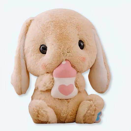 Peluche Lapin Détente avec Biberon Câlin Enfant
