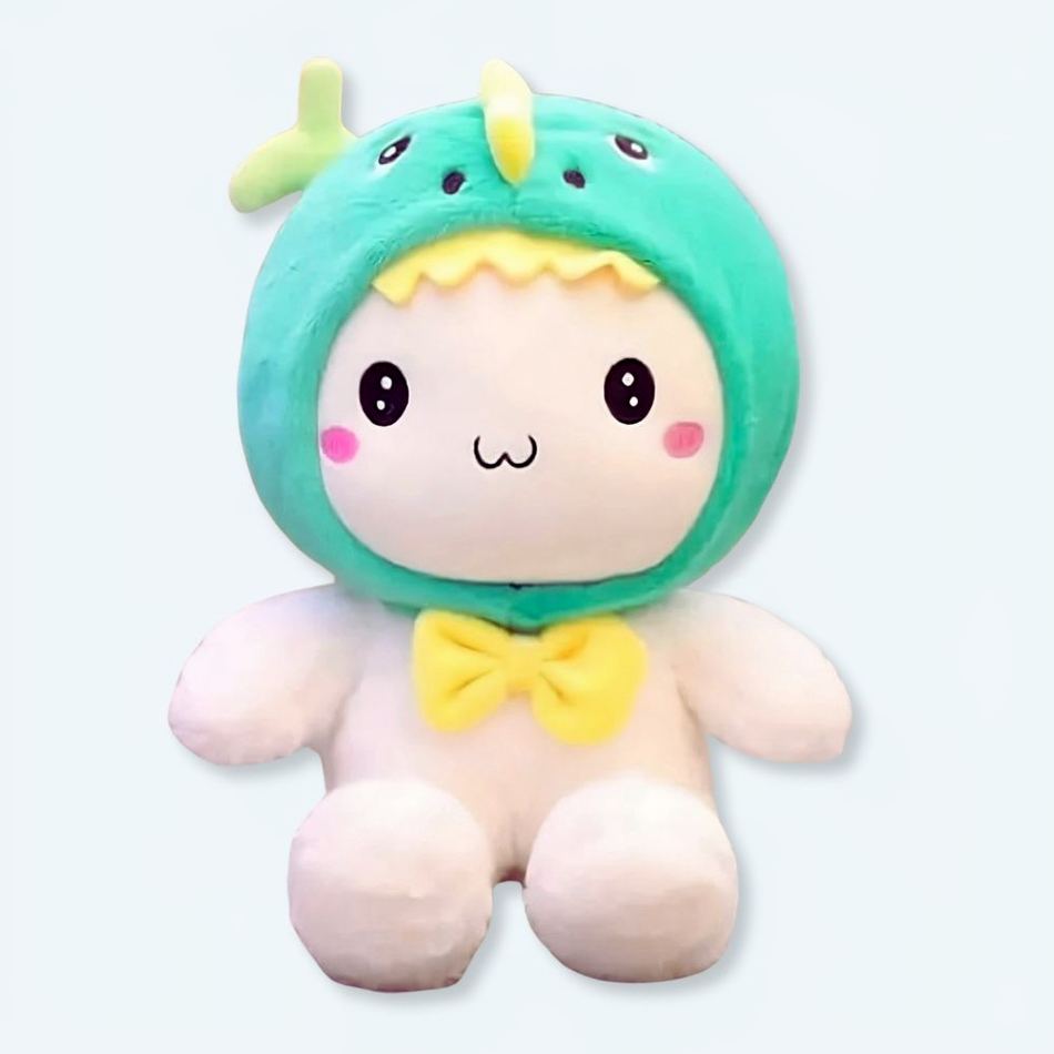 Peluche lapin tout doux : bonnet marin et baleine câline pour enfant