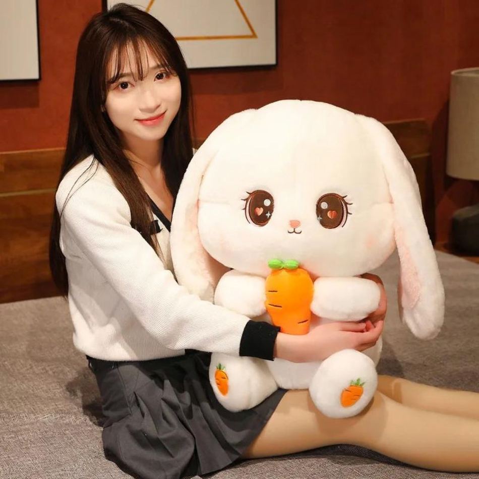 Peluche Lapin Doux Câlin Enfant avec Carotte e