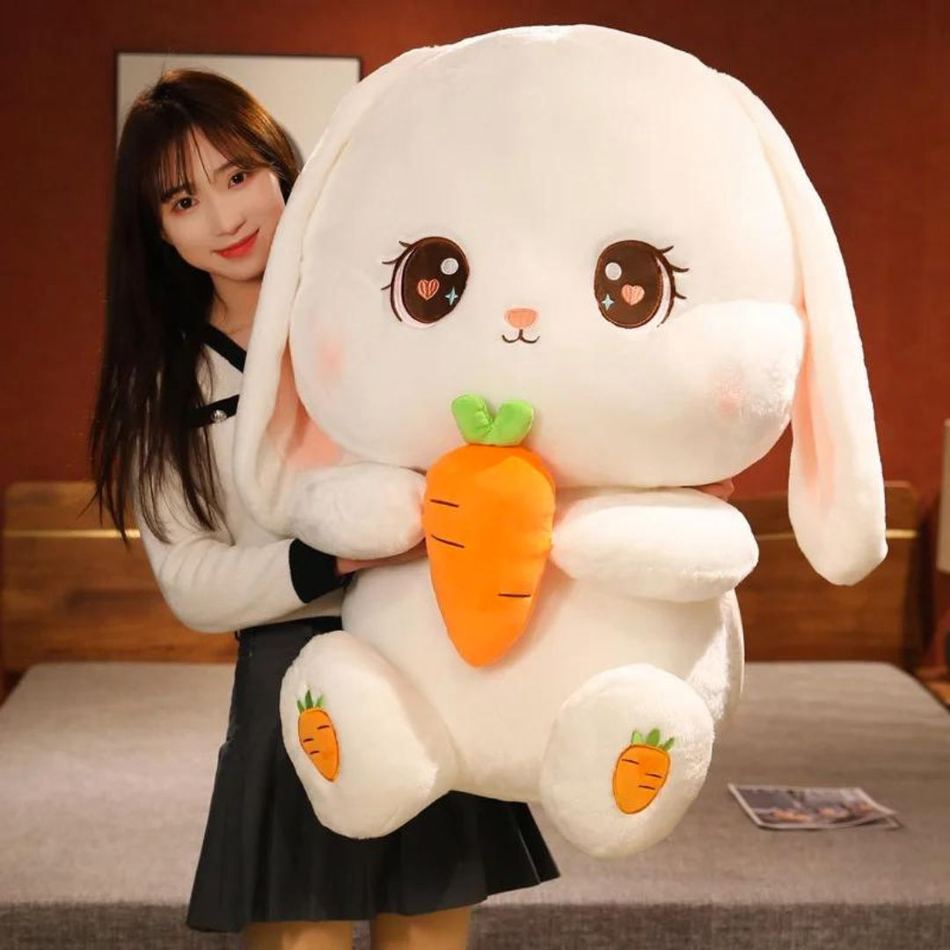 Peluche Lapin Doux Câlin Enfant avec Carotte e